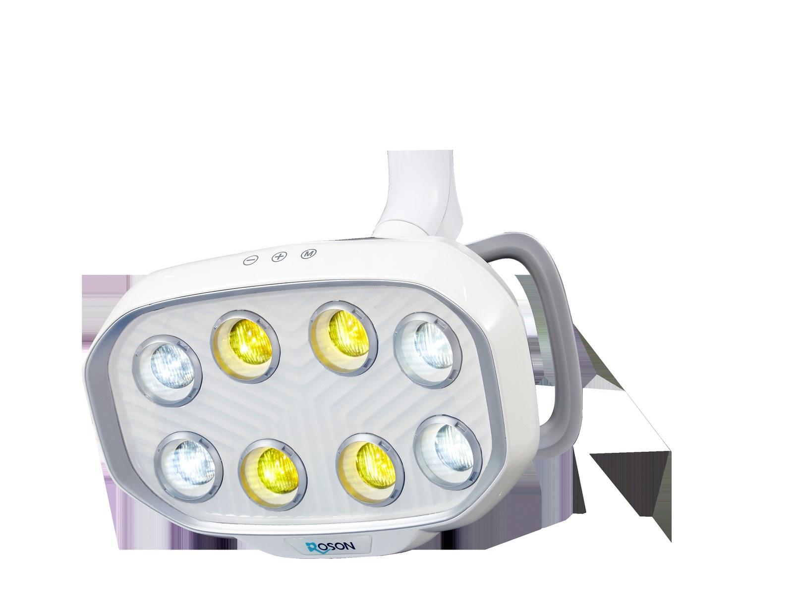 Rolight S 8-LED dental light head — tri-mode, IR-controlled
