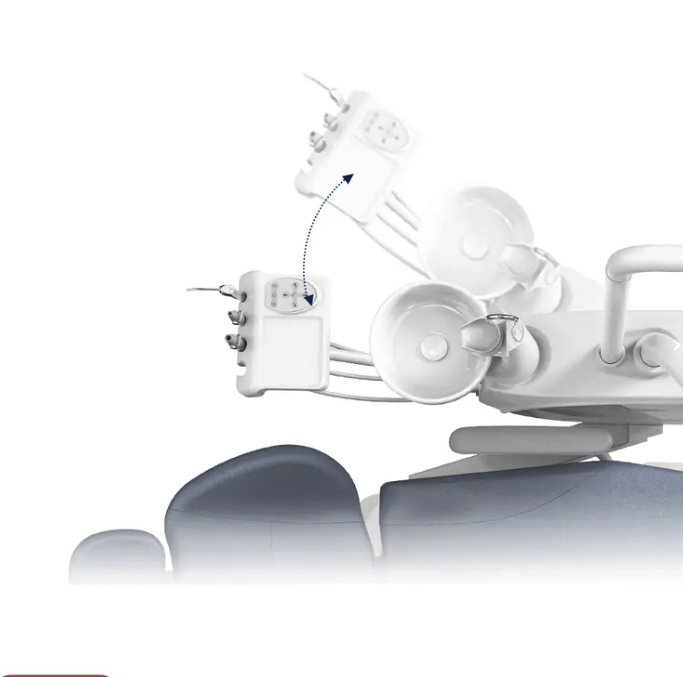 ROSON N2 Pro — doctor instrument bridge pivots for assistant access and four-handed dentistry
