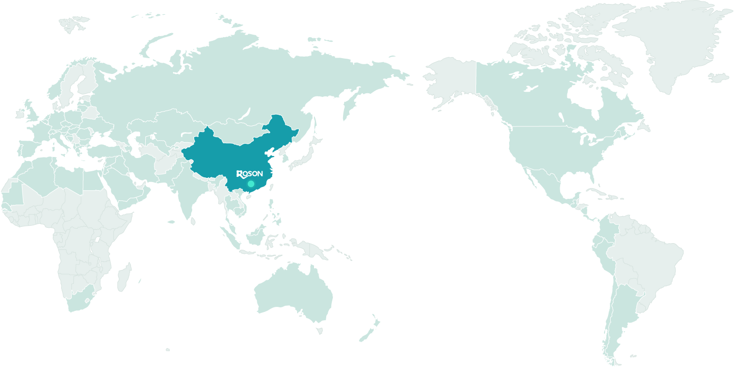 ROSON global market presence across 120+ countries