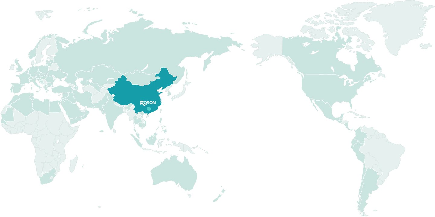 ROSON global market presence across 120+ countries