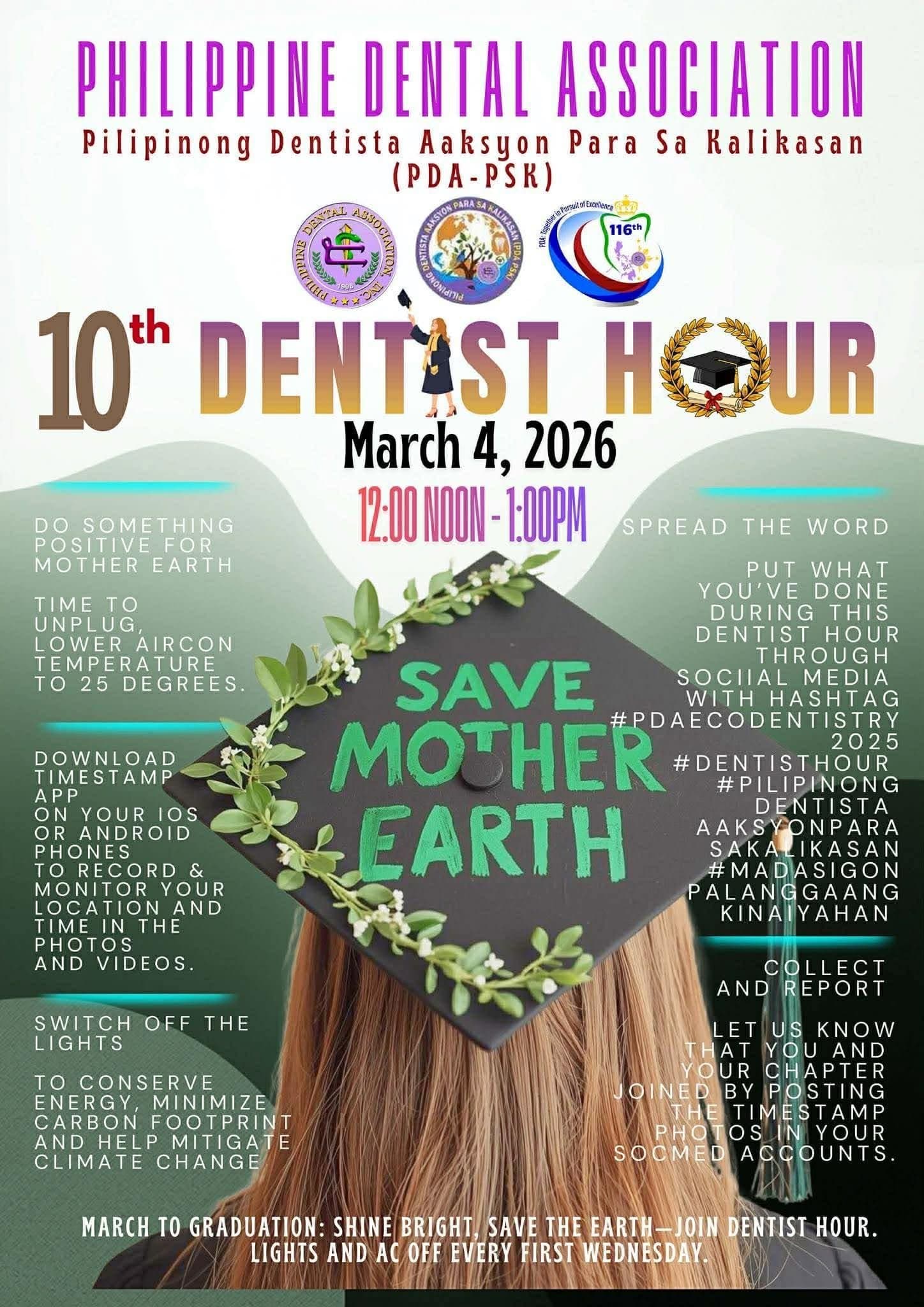 Lights Off at Noon: PDA San Pablo City Chapter Joins the 10th Dentist Hour
