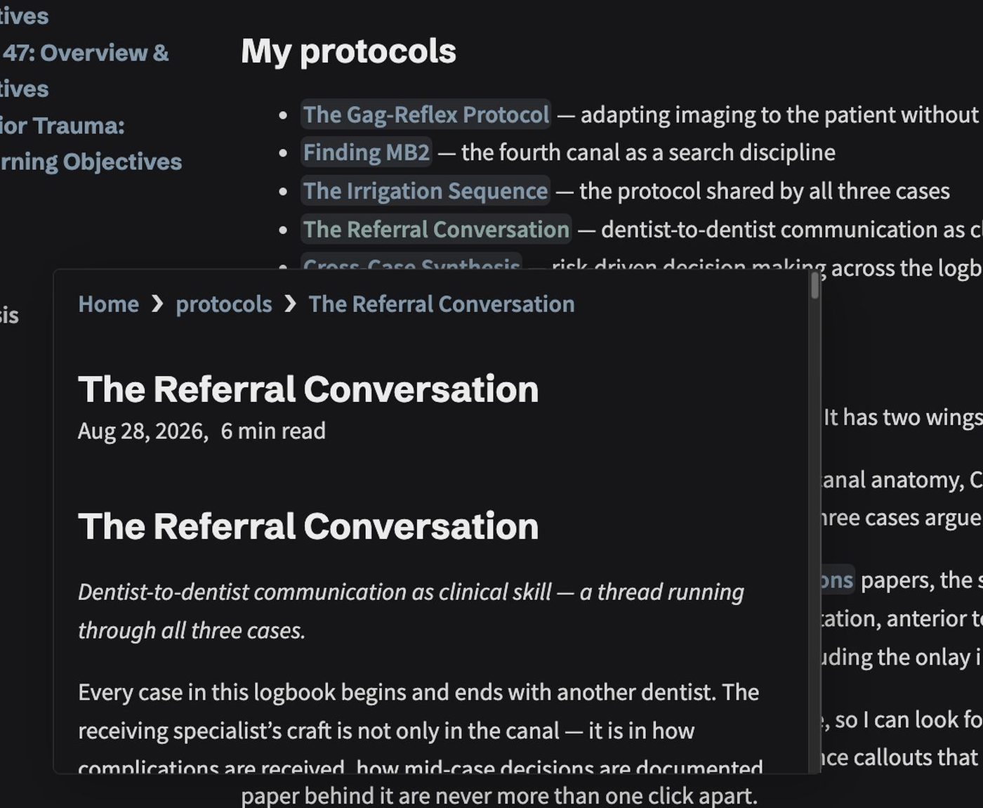 The referral conversation