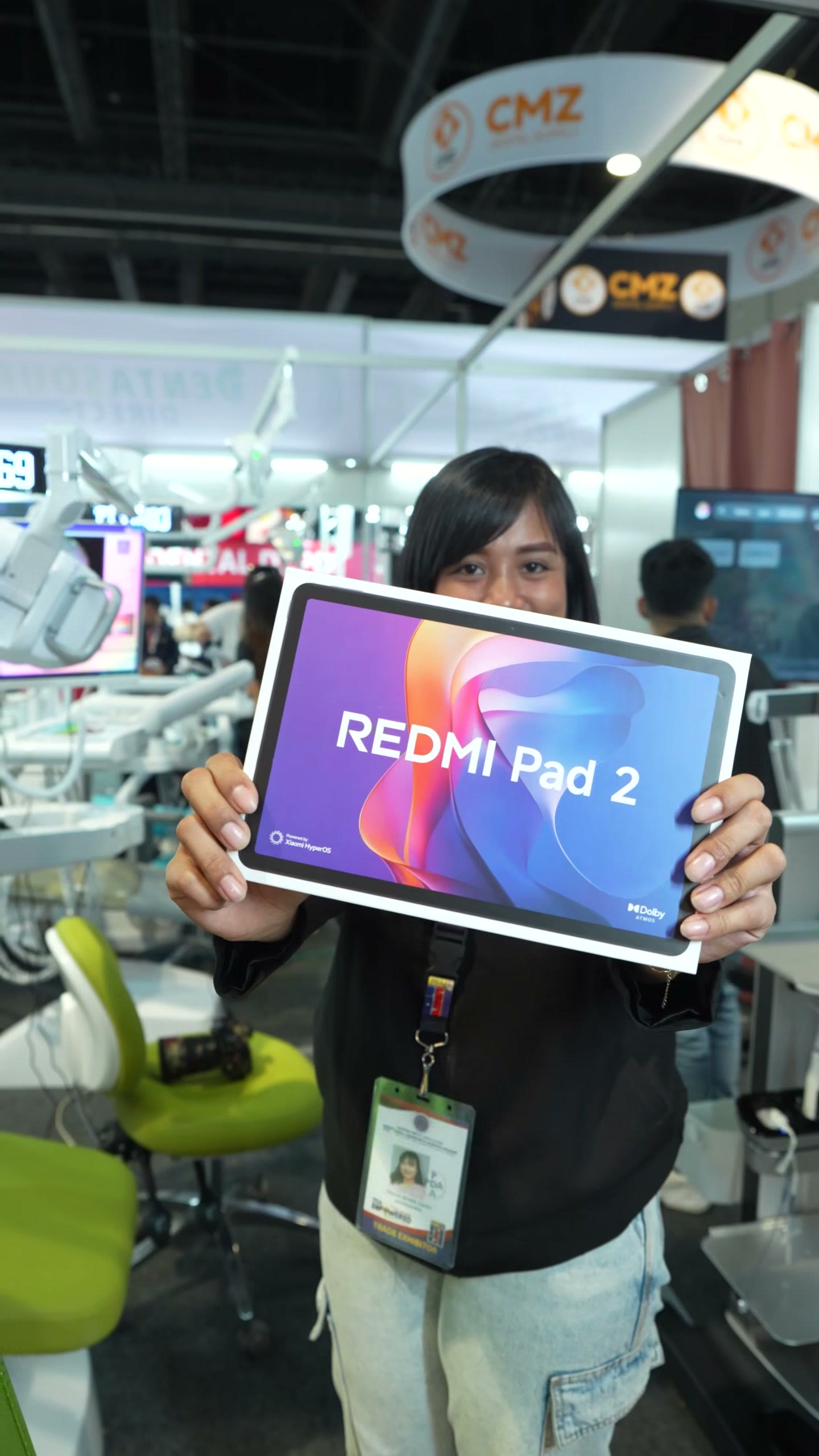 The Redmi Pad 2 offered as the booth raffle prize