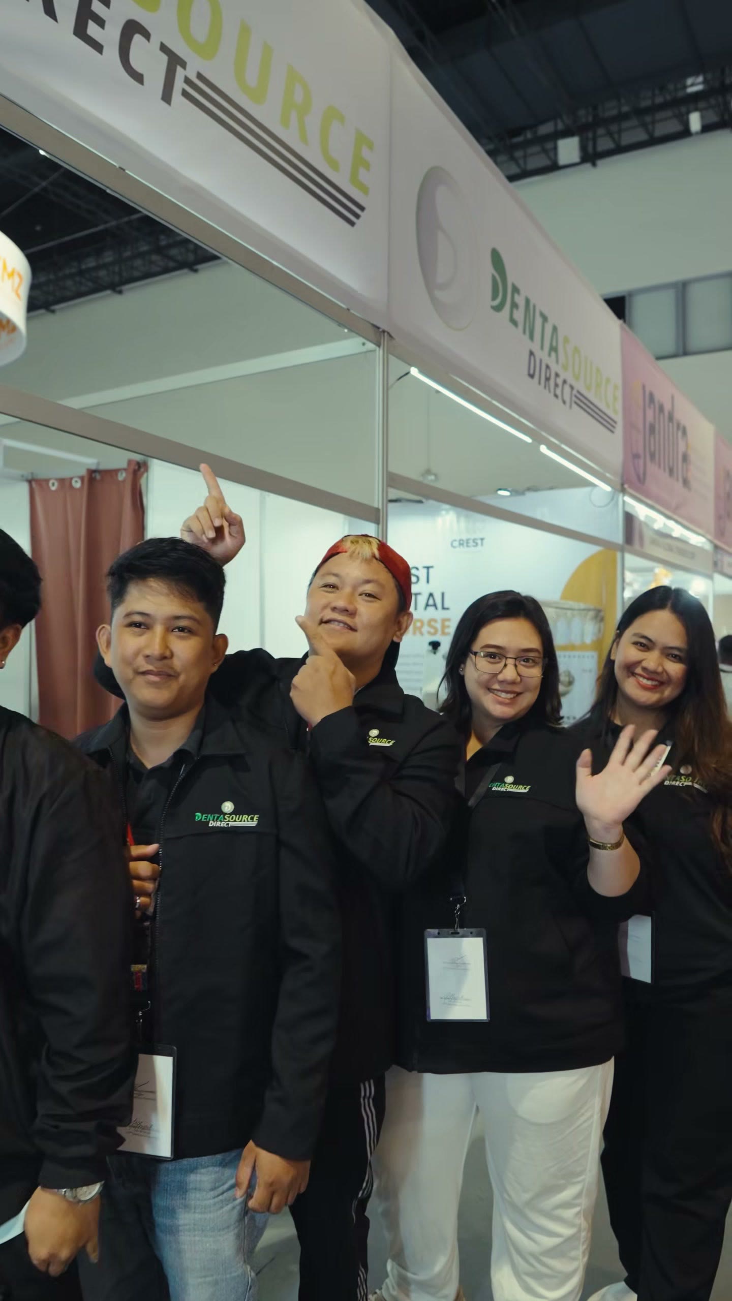 The team at the booth on the last day of the convention