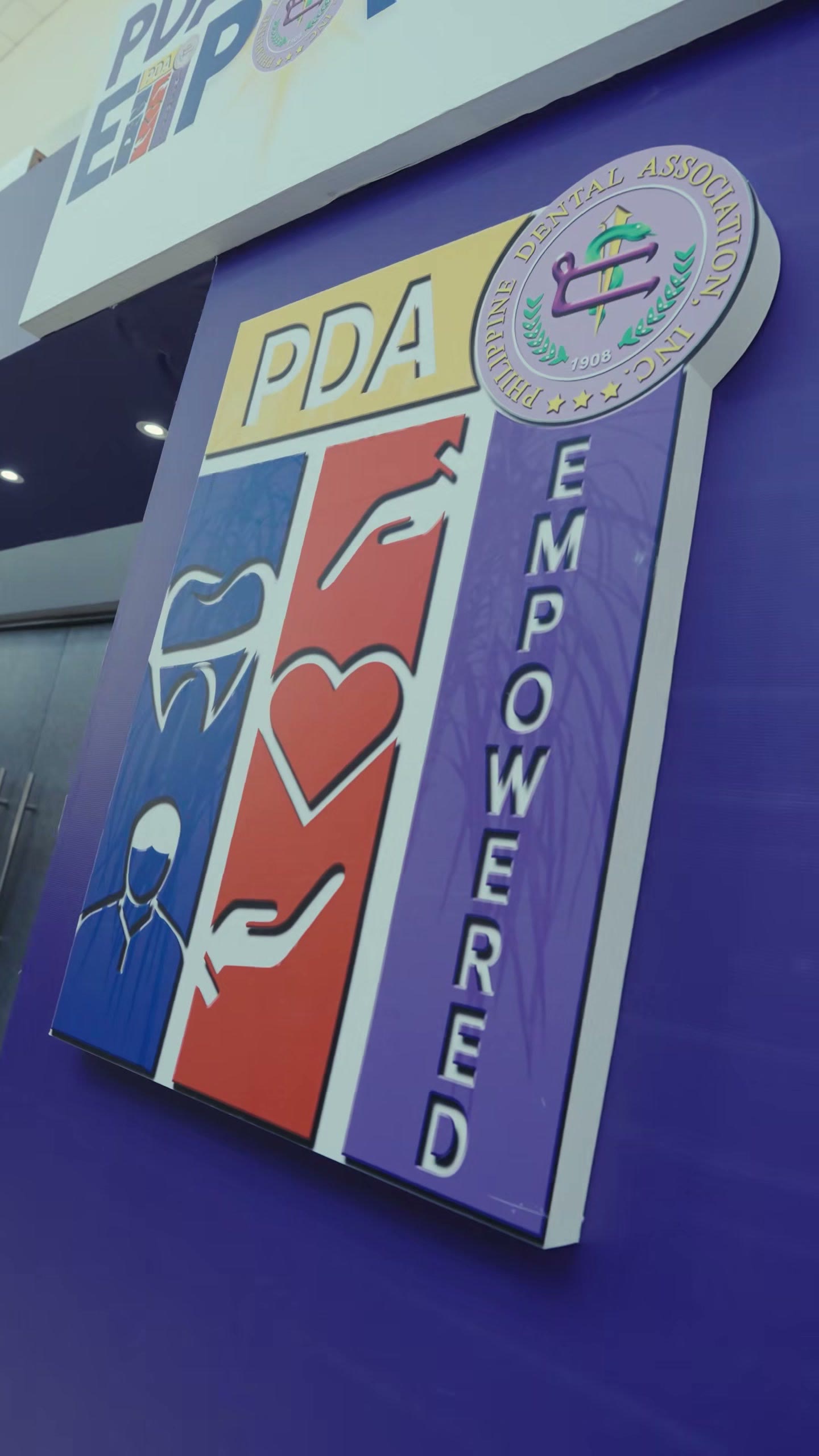 The PDA Empowered emblem in the convention hall
