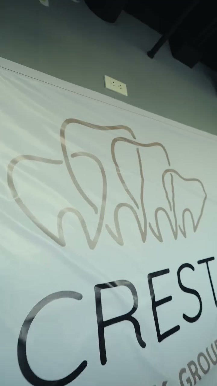 The Crest study group banner at the Training Center