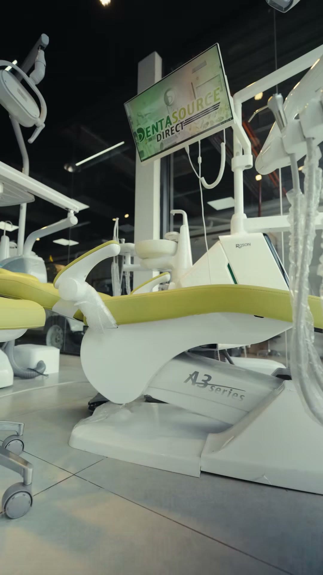 The ROSON A3 series chair set up for demonstration
