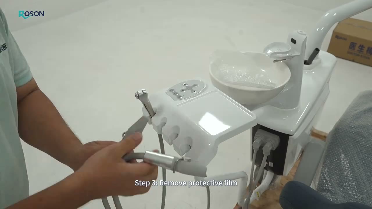 Step 2 — removing protective film and inspecting parts