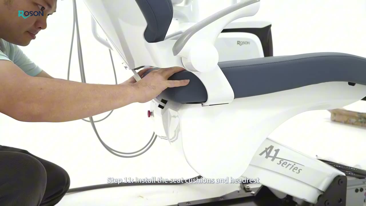 Step 4 — mounting the backrest and cushions