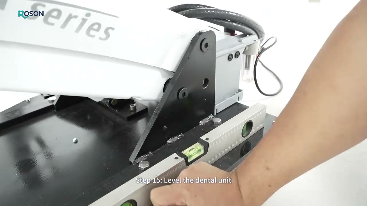 Step 7 — leveling the dental unit