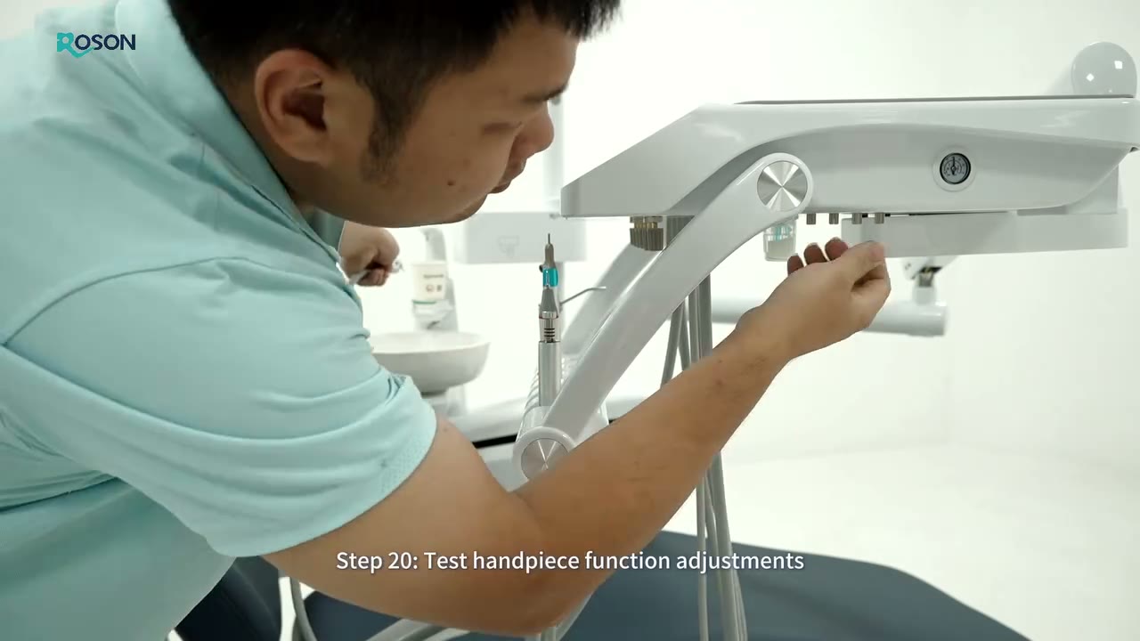 Step 11 — testing handpiece functions
