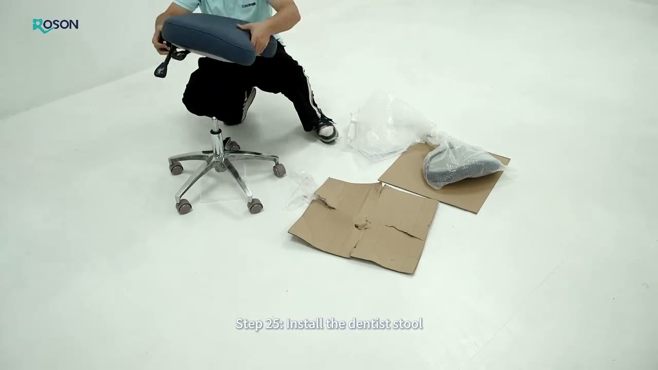 Step 13 — assembling the dentist stool