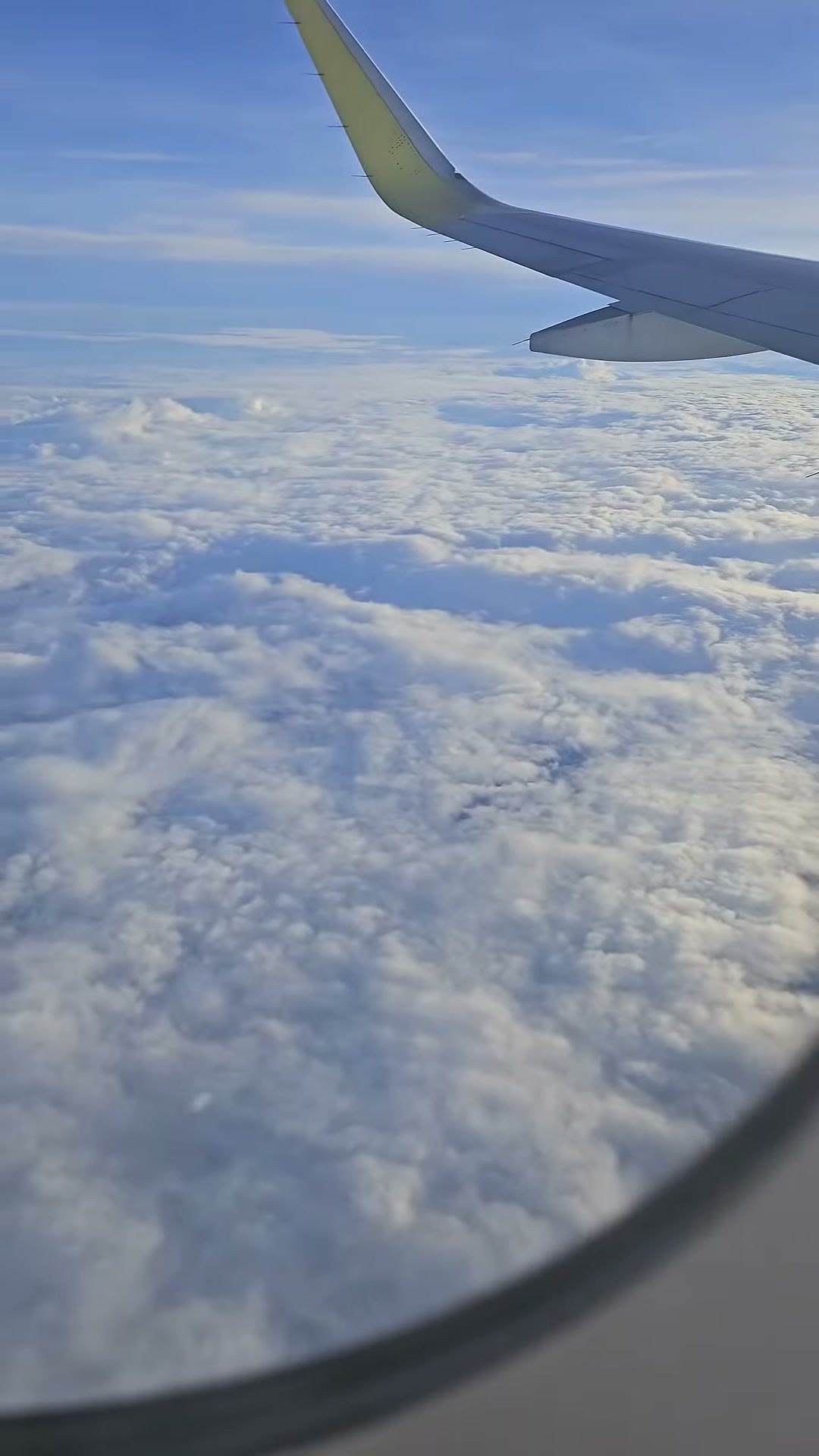 The wing over cloud on the flight south to Davao