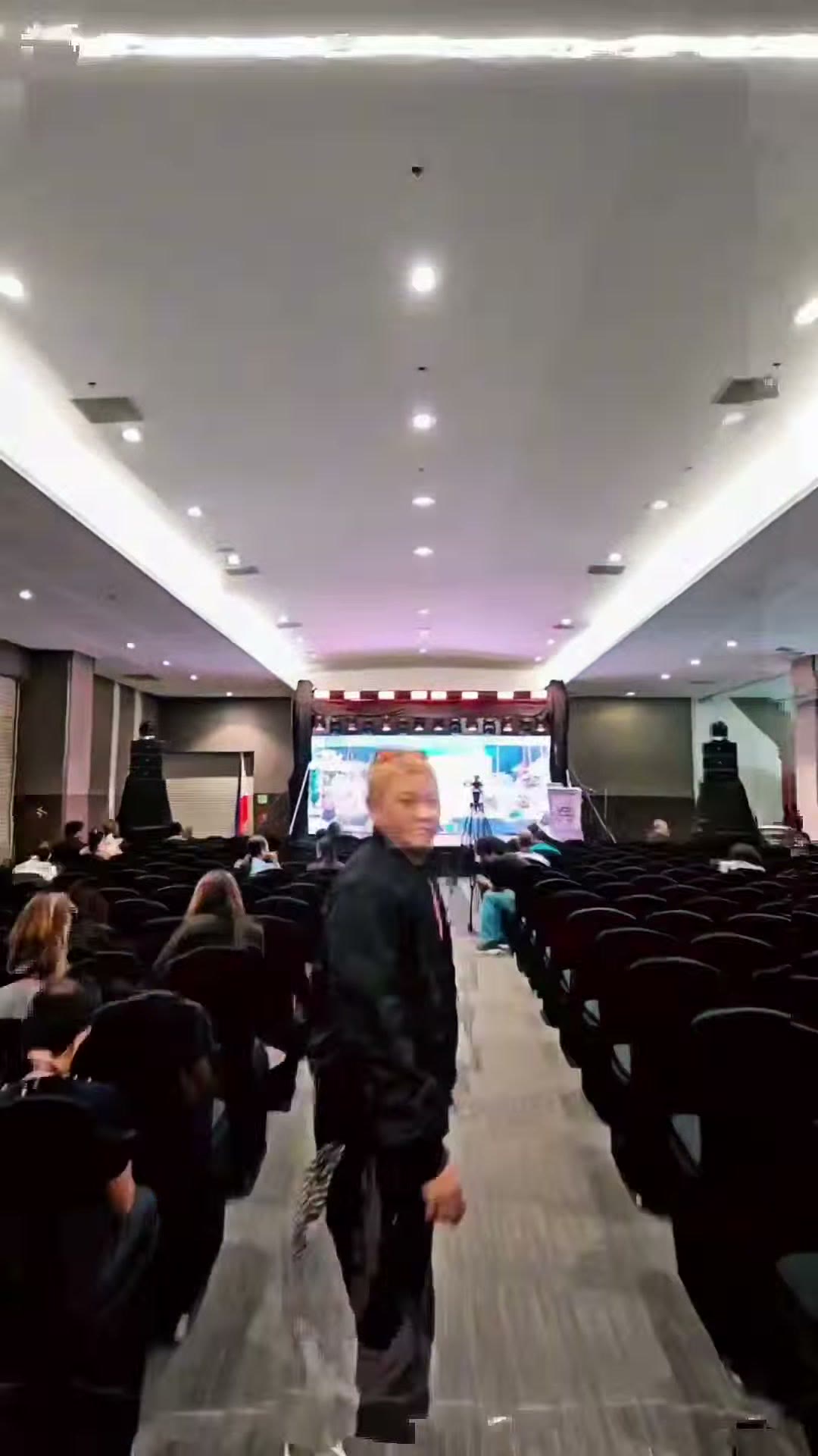 Inside the plenary hall during the closing scientific sessions