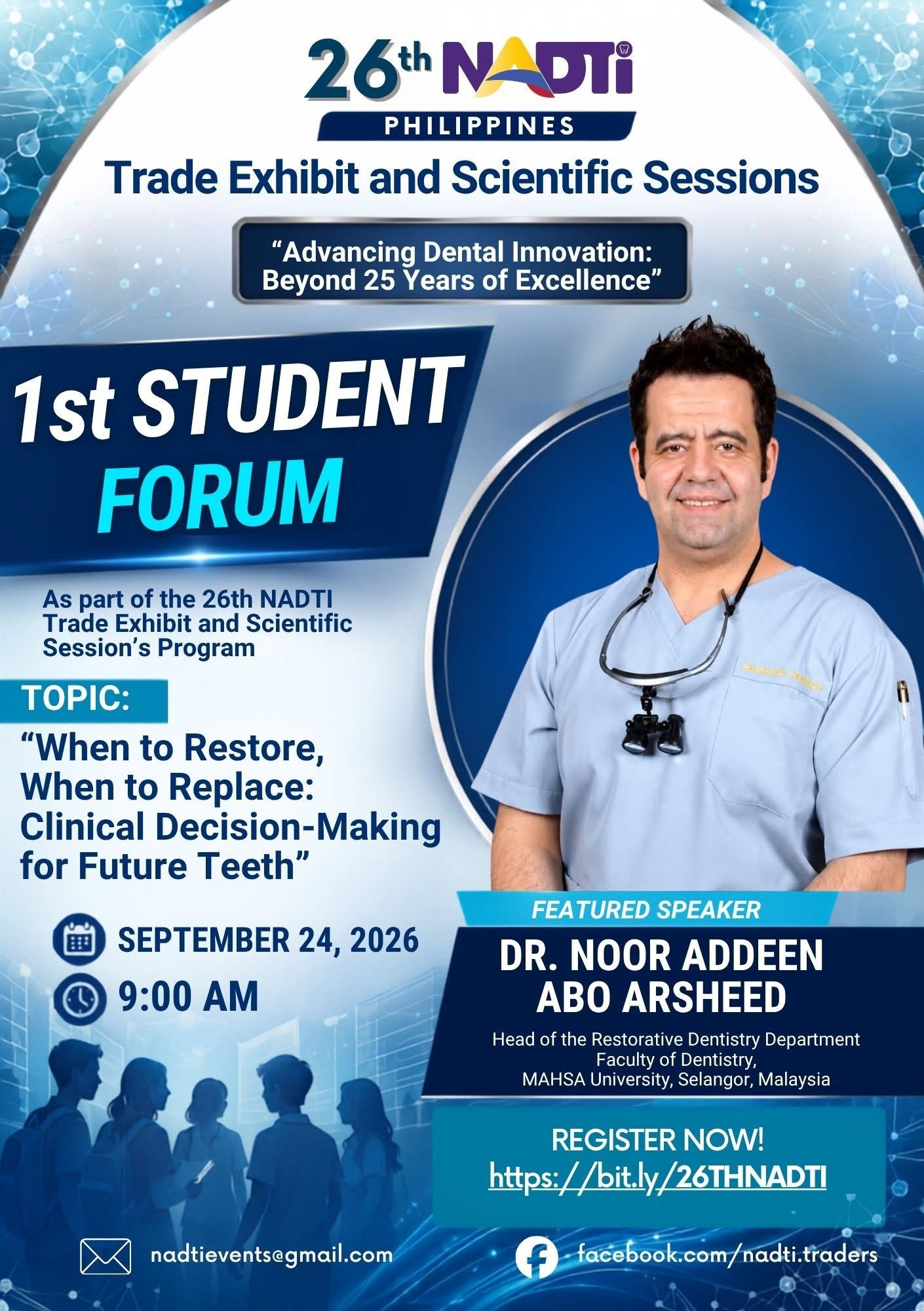 NADTI's Student Forum announcement