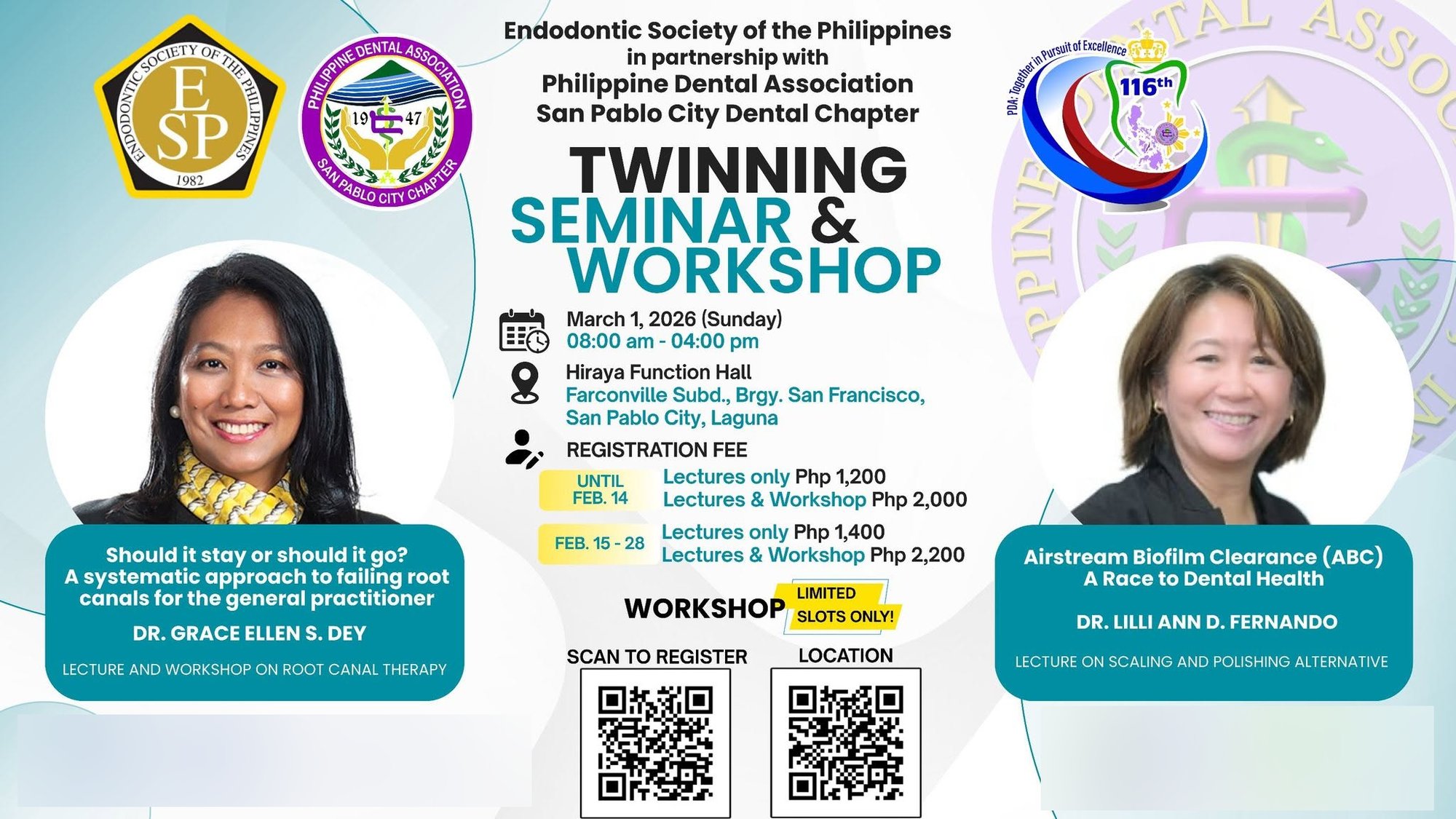 The March 2026 twinning seminar and workshop with the Endodontic Society of the Philippines