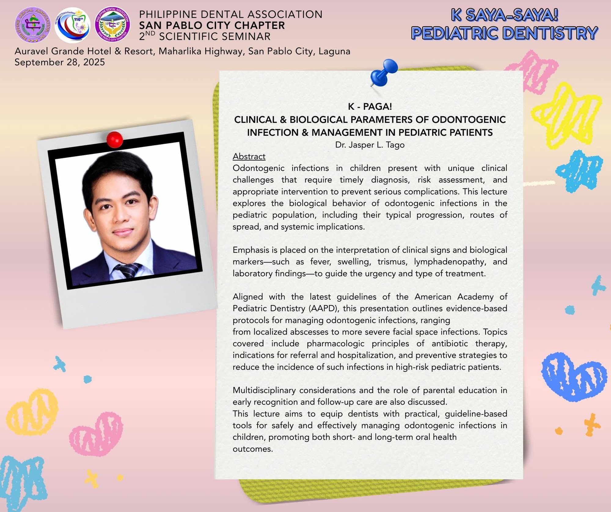 K-Paga: Dr. Jasper L. Tago on odontogenic infections