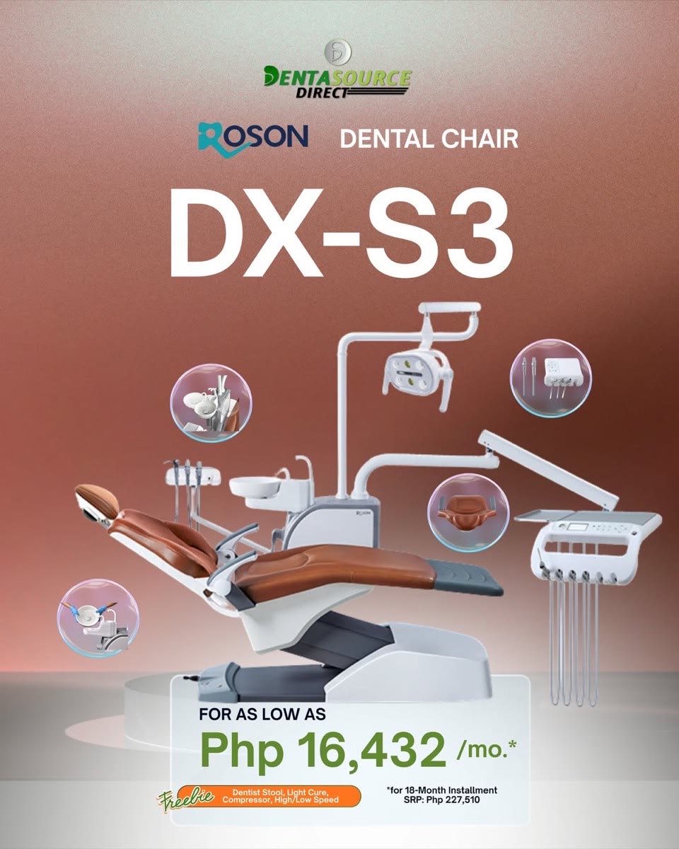 ROSON DX-S3 dental chair with cognac toned upholstery