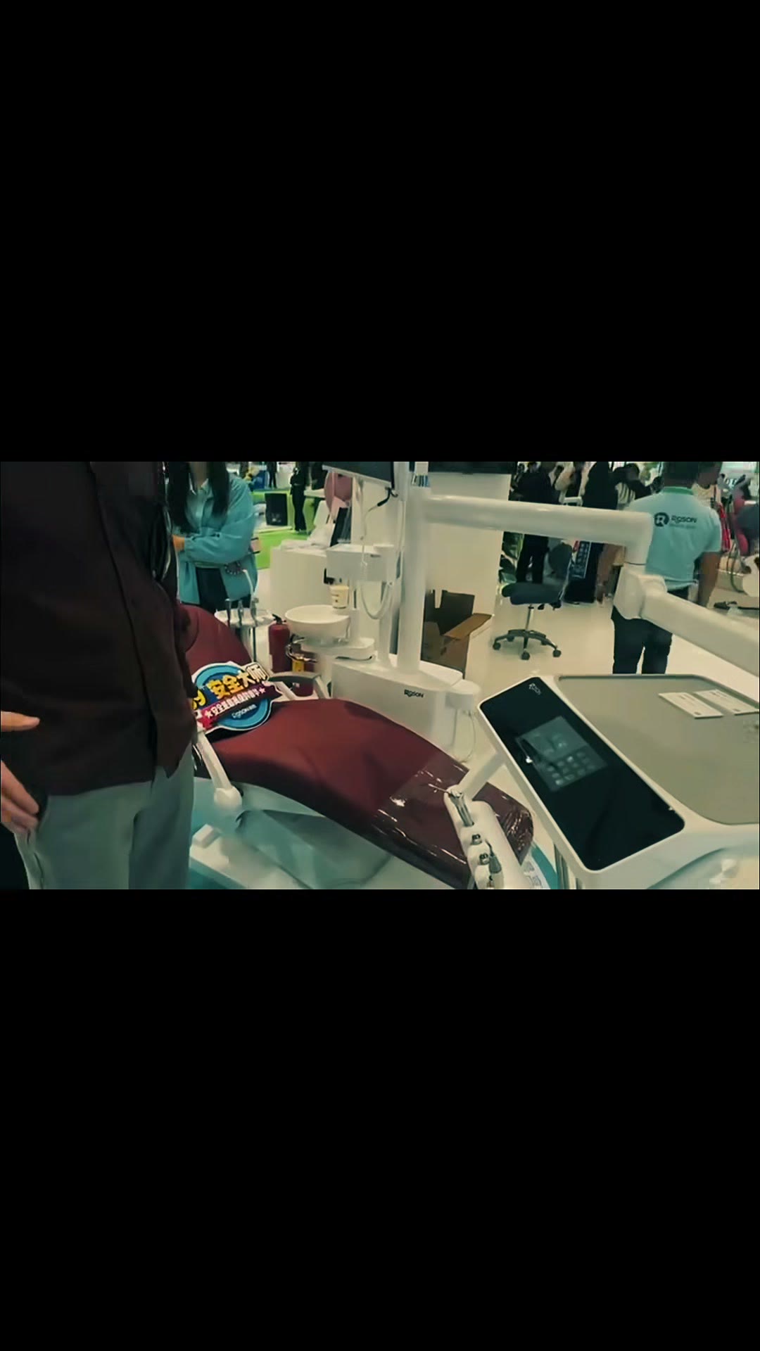 A ROSON dental unit with its touchscreen controlled delivery system