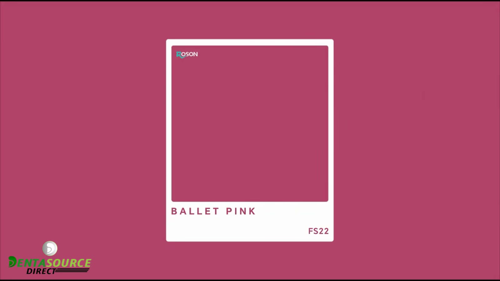 The Roson Blue color swatch card from the ROSON product deck