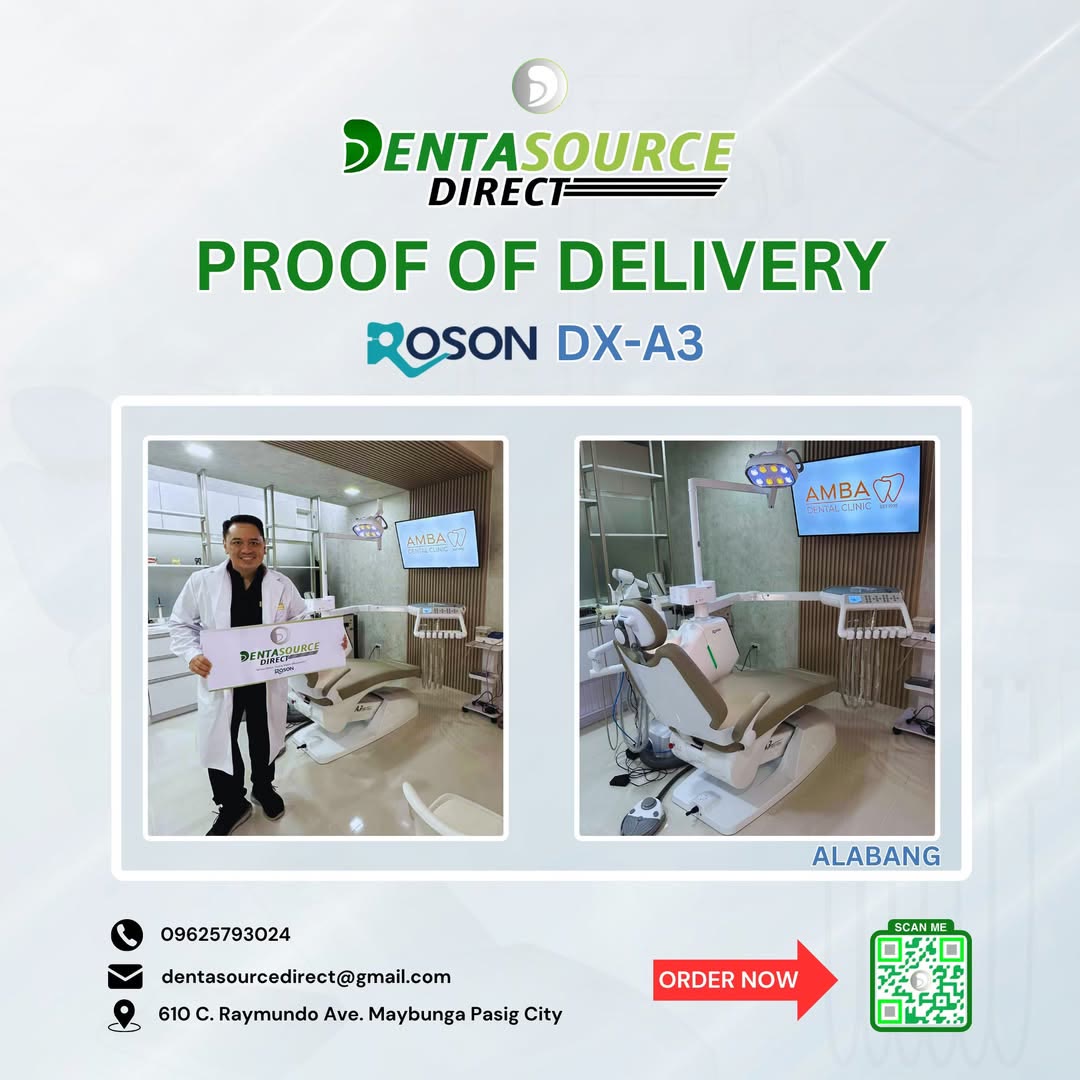 Dr. Renoir Amba with the new ROSON DX-A3 at Amba Dental Clinic in Alabang