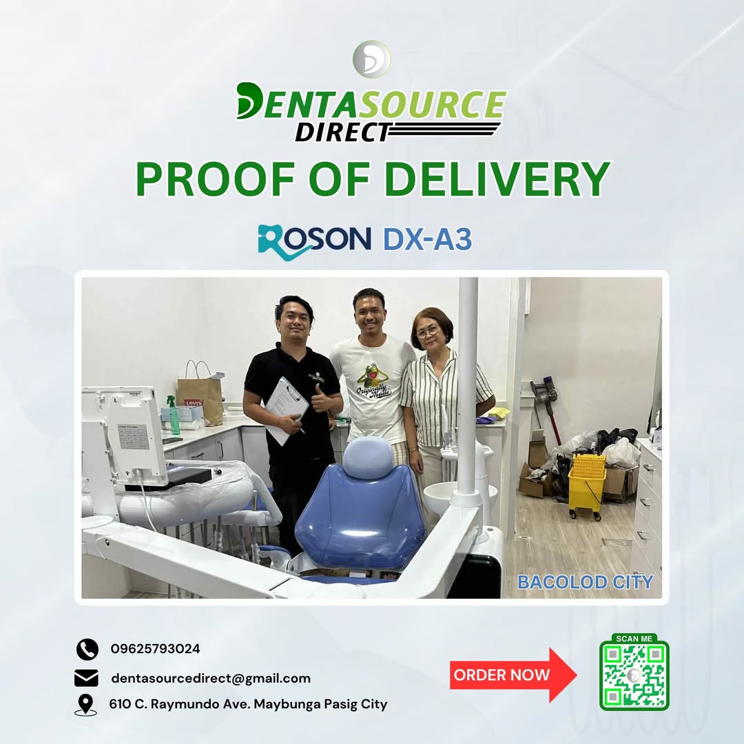 Dr. Christian Alvarez with the new ROSON DX-A3 at NextCare Dental in Bacolod City