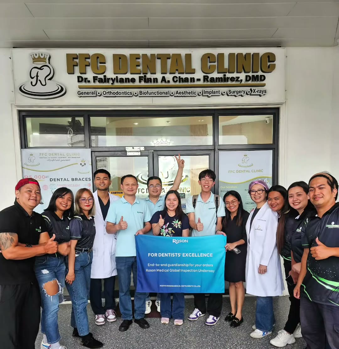 The ROSON delegation with the team at FFC Dental Clinic