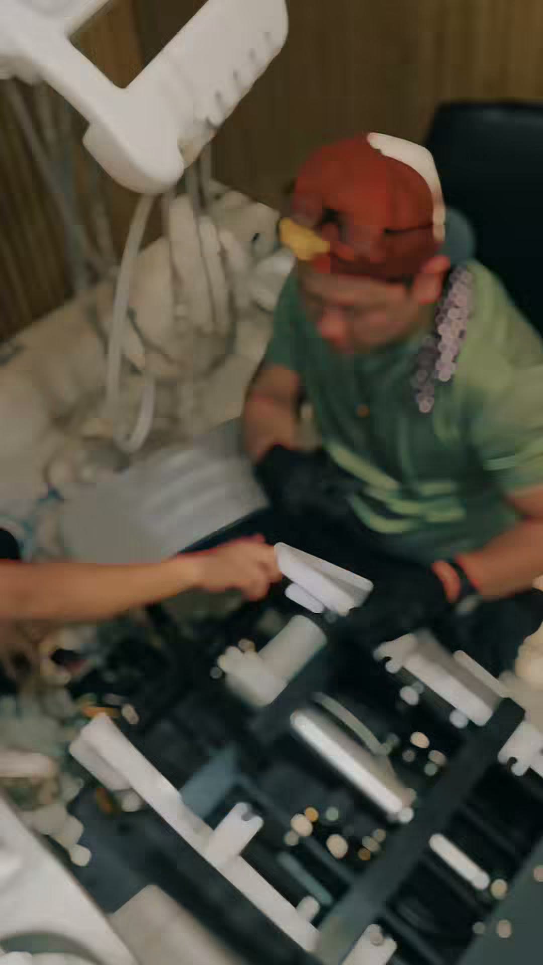 Dressing the wiring under the chair seat