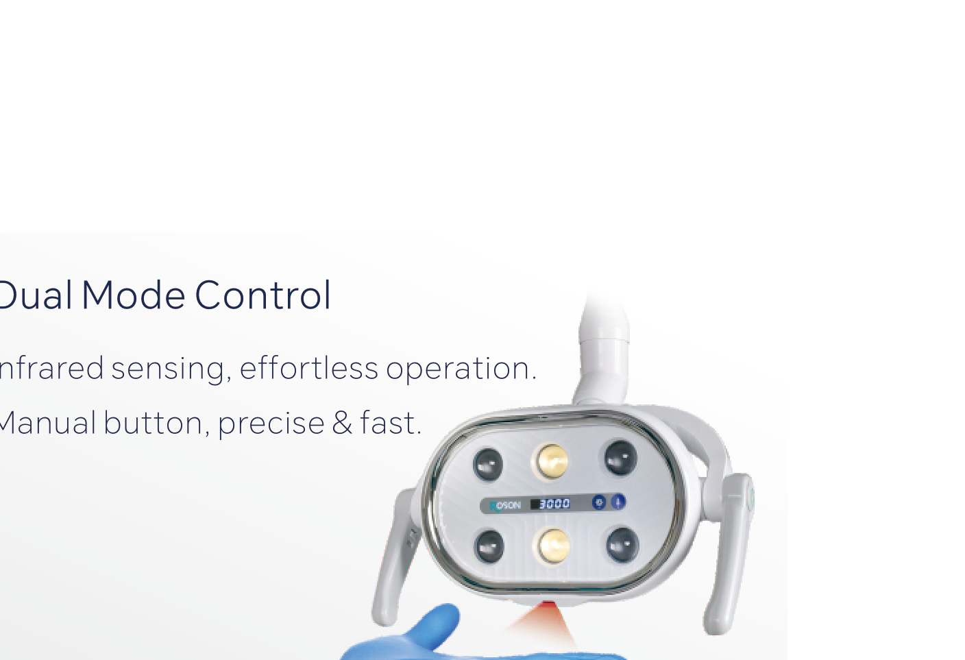 Rolight S dual mode control — infrared sensor and manual button