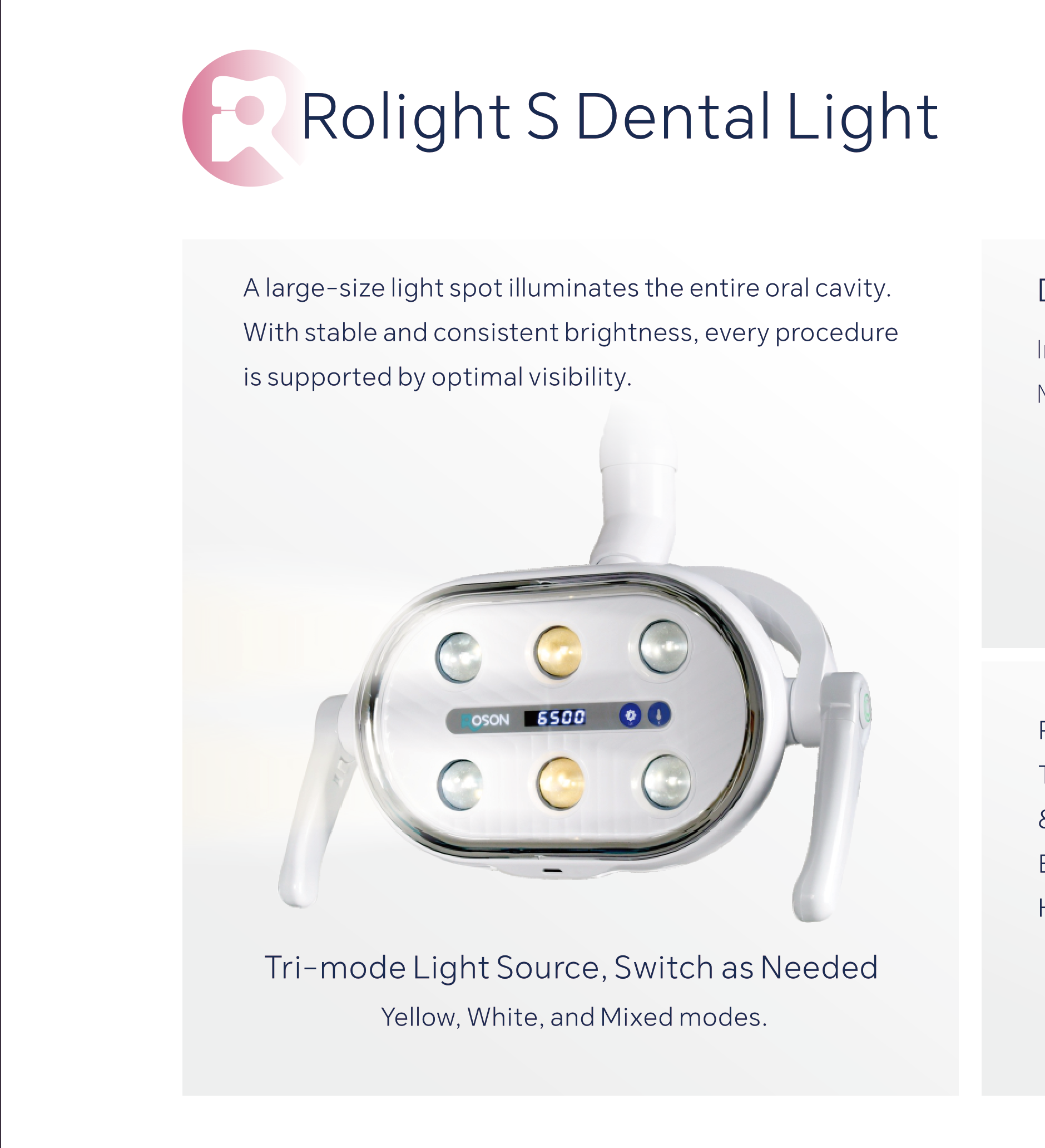 Rolight S 8-LED tri-mode light — yellow, white, and mixed color modes